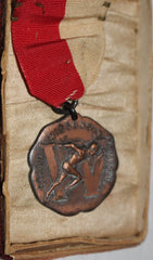 1931 Wisconsin High School 100 YD Dash State 4th Place Medal - Vintage Indy Sports