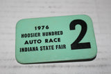 Vintage 1976 Hoosier Hundred Auto Race Pinback Button - Vintage Indy Sports