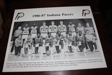 1986-87 Indiana Pacers Team Photo