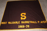 1969-70 Speedway, Indiana High School Basketball Most Valuable Player Blanket - Vintage Indy Sports