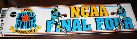 1991 NCAA Final Four Indianapolis Unused Bumper Sticker