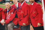St. Louis Cardinals Hall of Famers Multi Signed & Framed 16x20 Photo, LE 29/100 - Vintage Indy Sports