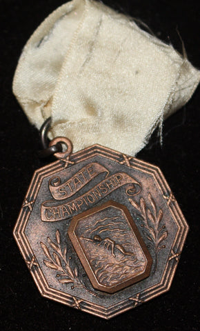 1920's Indiana High School Swimming 100 M Freestyle State Champions Medal
