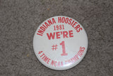 1981 Indiana University Basketball NCAA Champions Pinback Button - Vintage Indy Sports