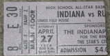 1974 Indiana vs Russia High School All Star Game Ticket Stub - Vintage Indy Sports
