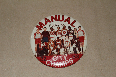 1982-83 Indianapolis Manual City Champs Photo Button