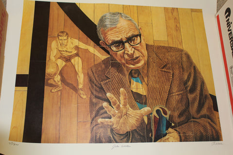 John Wooden Autographed Limited Edition Lithograph