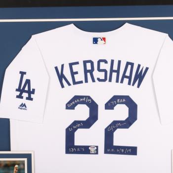 Clayton Kershaw Autographed & Framed Los Angeles Dodgers Baseball