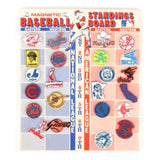 1970's MLB Magnetic Standings Board with 23 Original Team Rubber Magnets