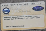 Carmelo Anthony / Bernard King Autographed Basketball, Steiner