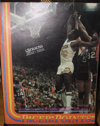 1974-75 George McGinnis Autographed Indiana Pacers ABA Basketball Program