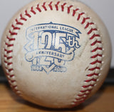 2008 International League Game Used 125th Anniversary Logo Baseball