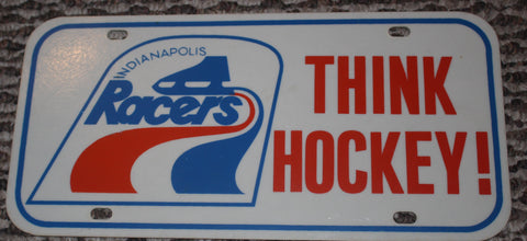 Vintage Indianapolis Racers WHA Hockey License Plate