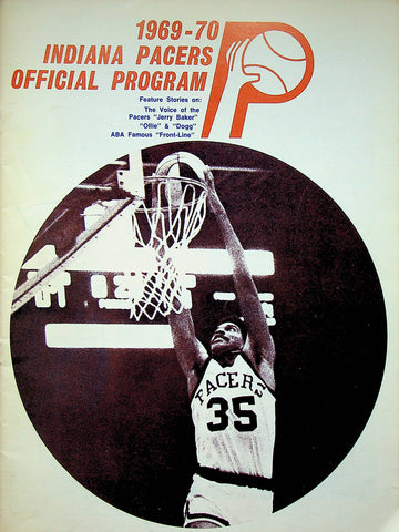 1969-70 Indiana Pacers ABA Basketball Program, Roger Brown on Cover