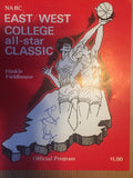 1980 NABC East West College Basketball Program Autographed by Bob Knight - Vintage Indy Sports