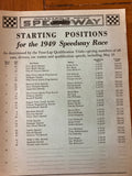 1949 Indianapolis 500 Race Program