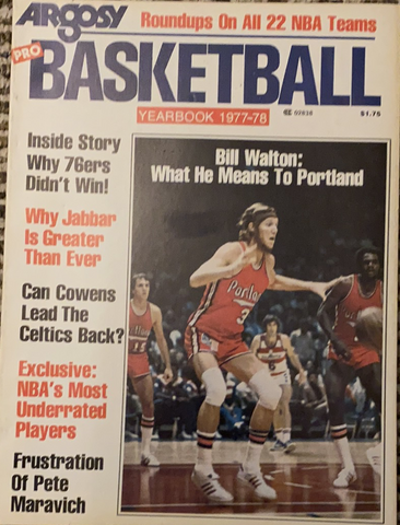 1977-78 Argosy Pro Basketball Yearbook Magazine, Bill Walton on Cover