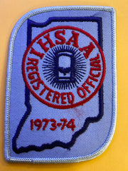 Vintage 1973-74 IHSAA Registered Official Patch