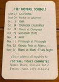 1966 Notre Dame Football Pocket Schedule