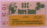 1966 USC vs Notre Dame Football Ticket Stub - Vintage Indy Sports