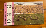 1975 Northwestern vs Notre Dame Football Ticket Stub