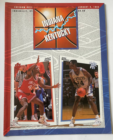 1993 Indiana vs Kentucky Basketball Program