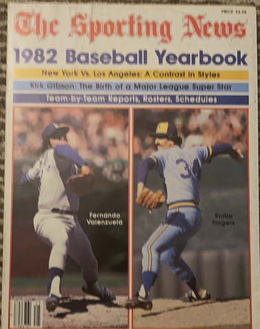 1982 The Sporting News Baseball Yearbook Magazine