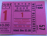 1962 NCAA Mideast Regional Ticket Stub, Butler, Kentucky, Ohio State, Western Kentucky - Vintage Indy Sports