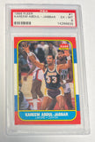 1986-87 Fleer Kareem Abdul-Jabbar Basketball Card #1, PSA EX-MT 6