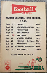 1969 Indianapolis North Central HS Football Poster