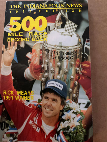 1992 Indianapolis News 500 Mile Race Record Book