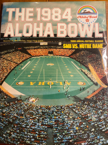 1984 Aloha Bowl Program SMU vs Notre Dame