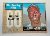 1968 Topps Hank Aaron All Star Baseball Card #370