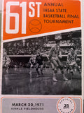 1971 Indiana High School Basketball State Finals Program