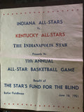 1951 Indiana vs Kentucky High School All Star Basketball Game Program - Vintage Indy Sports