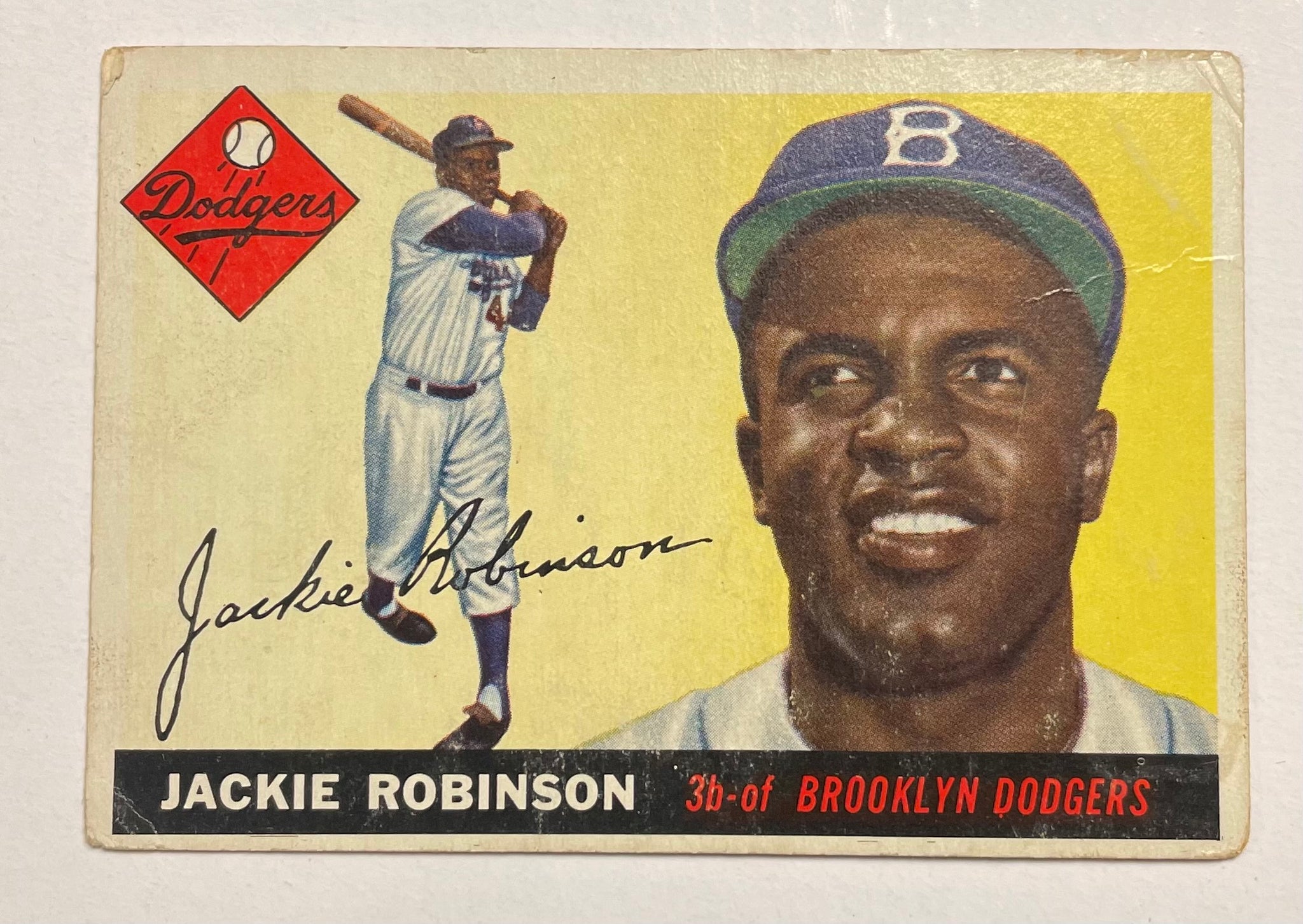 50 1955 Topps Jackie Robinson Baseball Card #50