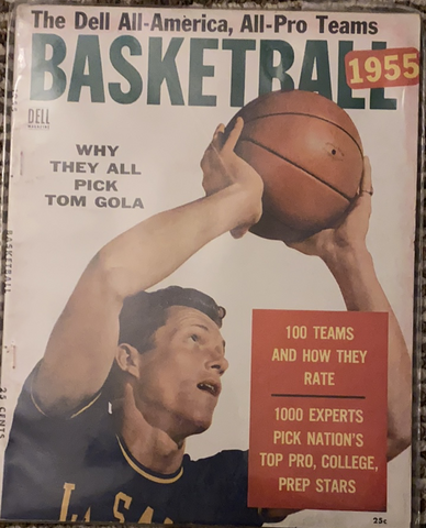 1955 Dell Basketball Magazine, Tom Gola LaSalle on Cover