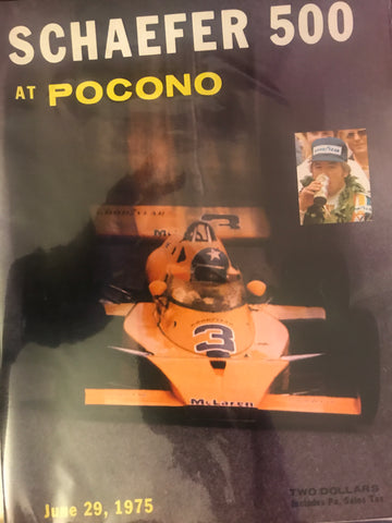 1975 Schaefer 500 at Pocono Indy Car Race Program