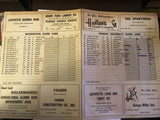 1966 Washington vs Purdue Basketball Scorecard - Vintage Indy Sports