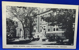 1956 Noblesville, IN HS. & Gym Postcard