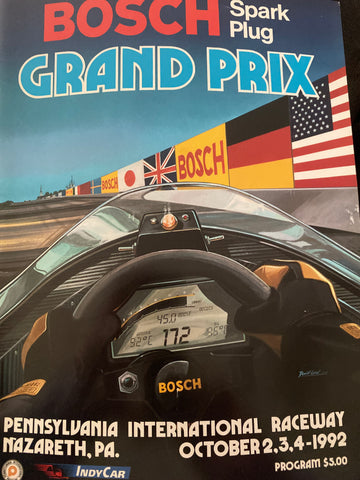 1992 Bosch Spark Plug Grand Prix Race Program