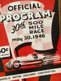 1946 Indianapolis 500 Race Program
