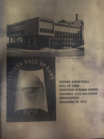 1973 Indiana Basketball Hall of Fame Mortgage Burning Program