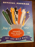 1954 Indianapolis 500 Race Program