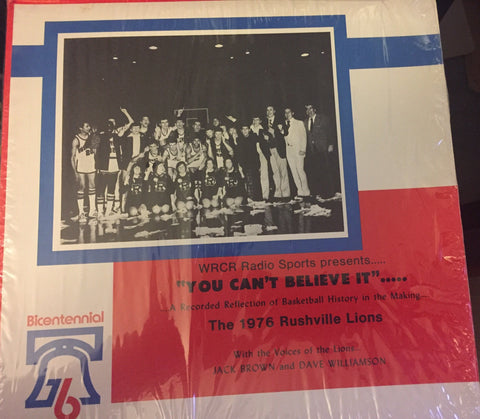 1976 Rushville, Indiana High School Basketball 33 1/3 LP Album