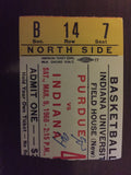 1968 Purdue vs Indiana Basketball Ticket Stub - Vintage Indy Sports