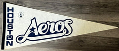 Vintage 1970's Houston Aeros WHA Hockey Pennant