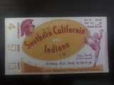 1953 Indiana University vs USC Football Ticket Stub - Vintage Indy Sports