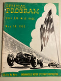 1952 Indianapolis 500 Race Program
