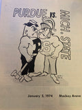 1974 Michigan St vs Purdue Basketball Program